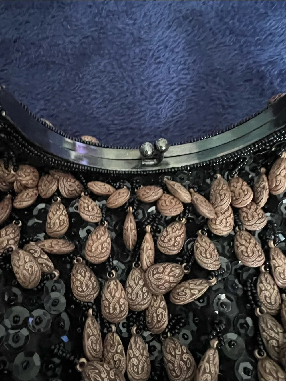Vintage beaded Black and Brown J&X NY
